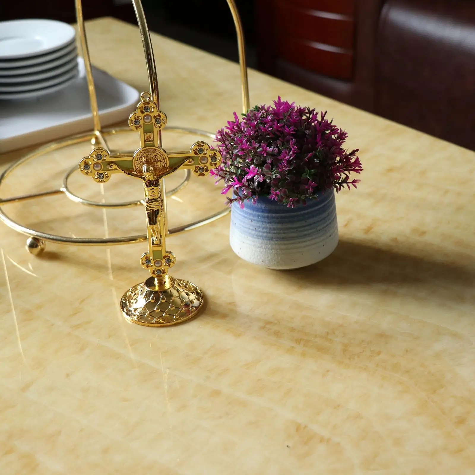 Wall Crucifix Cross 3D Craft Decor Religious Saint Wall Decor Hanging