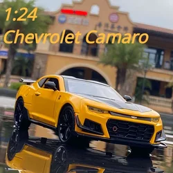 1:24 Chevrolet Camaro Alloy Diecast Sports Car Model Toy Simulation Vehicle Pull Back Toys For Children Gifts A327