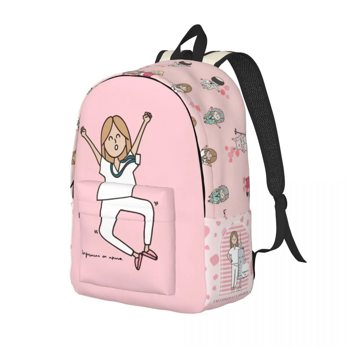 Mochila clássica leve para médico e enfermeira, mochila de negócios para mulheres, bolsa de ombro para computador portátil para estudante, leve