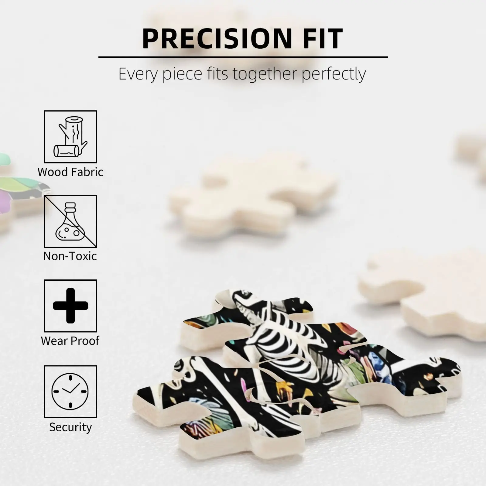 Rompecabezas educativo con diseño de esqueleto, juego de rompecabezas educativo, decoración para el hogar y la Oficina, regalo de cumpleaños, Día de la madre y Navidad, 300/500/1000 Uds.