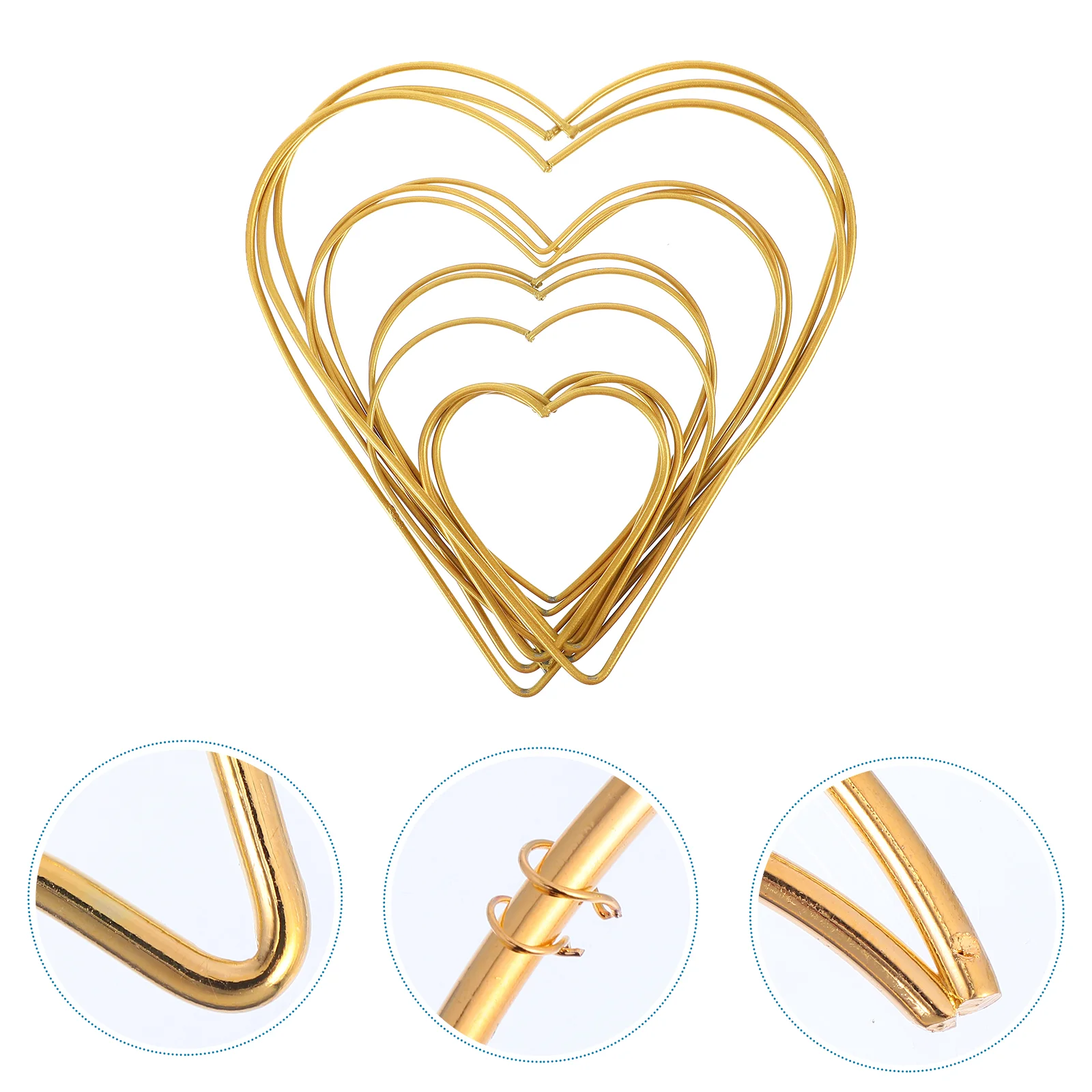 

12 Pcs Love Hoop Hanging Ornaments Dream Catcher Loop Dreamcatcher Heart-shaped Iron Ring Decorative