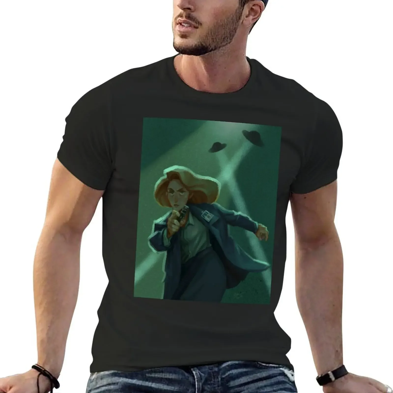 X Files, Dana Scully T-Shirt summer tops plus sizes customs design your own sports fans workout shirts for men