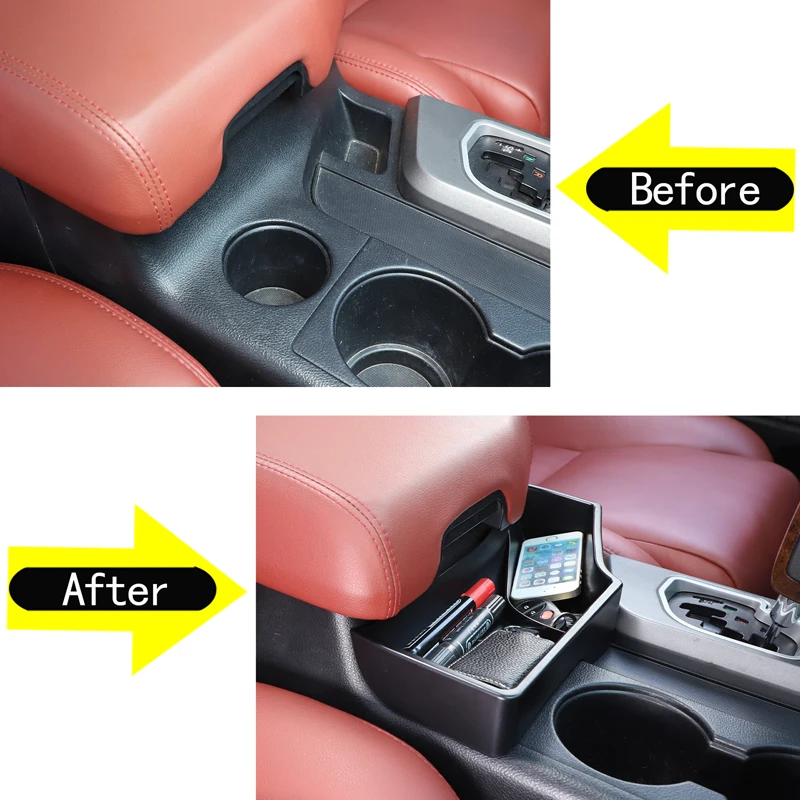 For 2007-2013 Toyota Tundra ABS car central control water cup holder storage box mobile phone tray car interior accessories