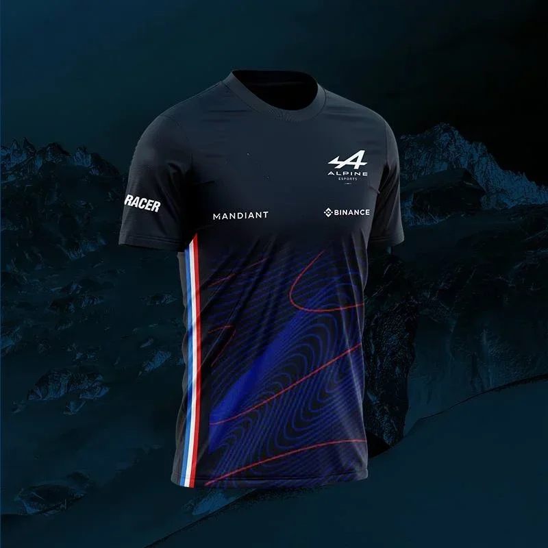 Men's Crew Neck T-shirt Casual Oversized 3D Printed Alpine Sports Quick-drying Style Summer 2024