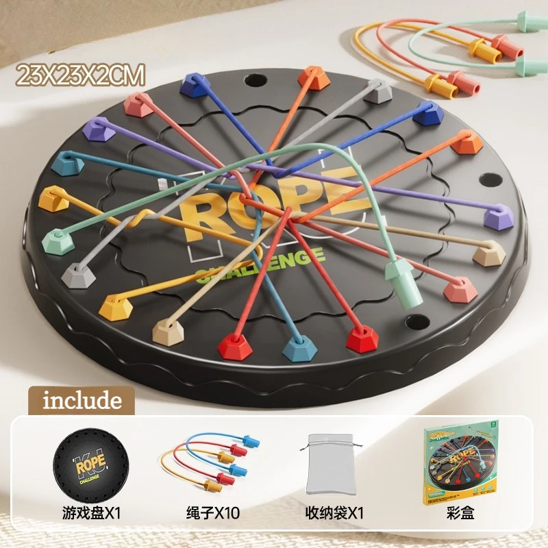 ねじれたロープパズルゲーム、頭脳を鍛える結び目解きロープゲーム、ロープ結び目チャレンジゲーム、紐の解決策、中央に結ぶおもちゃ