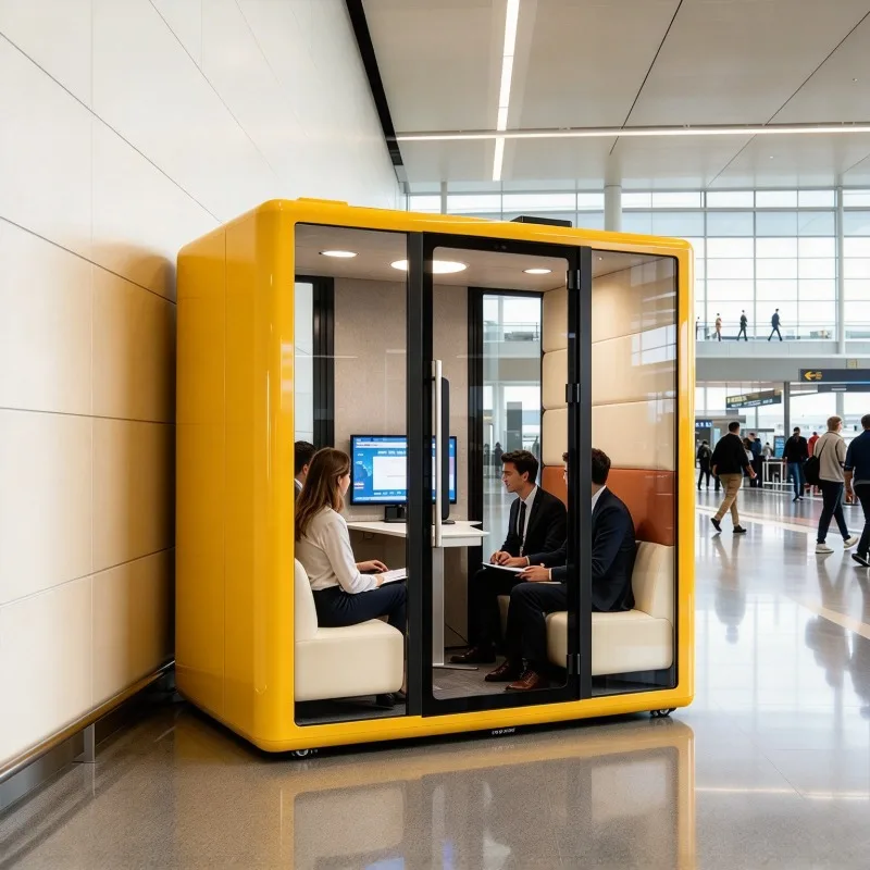 Acoustic Pod Soundproof Booth Silent Cabin for Private Meeting Phone Call Video Conference Office Studio Recording Silent Room