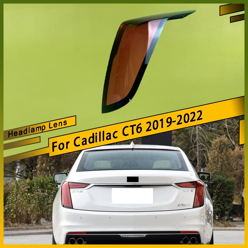 

For Cadillac CT6 2019 - 2022 Car Accessories Rear Outer Taillight Shell Tail Lamp Cover Turn Signal Stop Light Mask Plexiglass