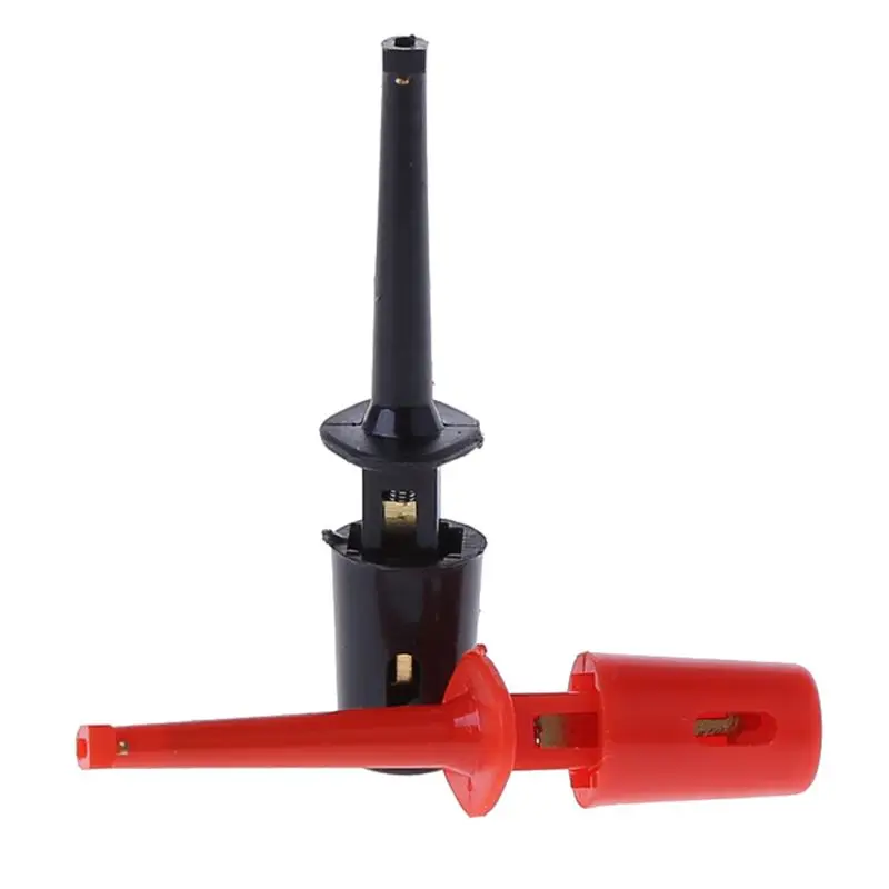 ใหม่ 1 คู่ Single Hook Clip Test Probe สายไฟ Mini Grabber สำหรับมัลติมิเตอร์