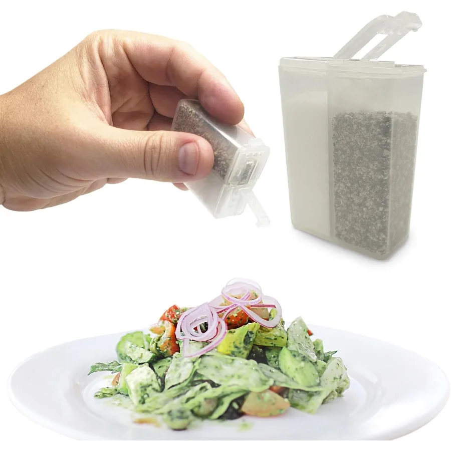 

Travel Salt And Pepper Shakers - - Mini Travel Salt And Pepper Shaker - Portable And Refillable Spice Shaker For Camping Travel