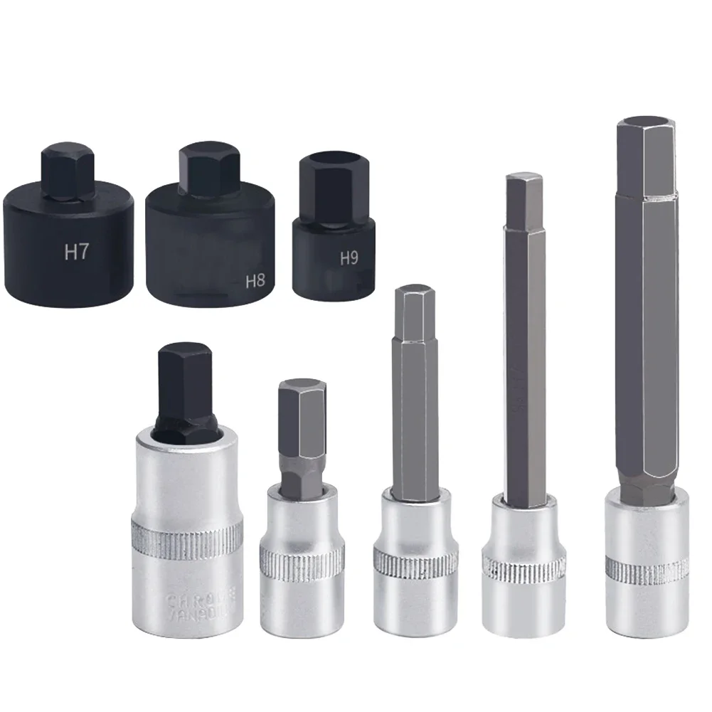 Automotive Brake Caliper Socket Adapter 17PCS Designed for 1/2 Inch and 3/8 Inch Square Drive Hex Pentagon Use