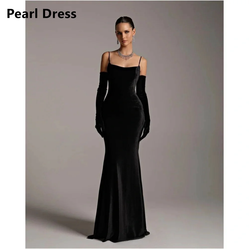 

Pearl Velvet Prom Dresses for Special Occasions Wedding Dress Fish Tail Ground Length Elegant Party Dresses Woman Custom Made