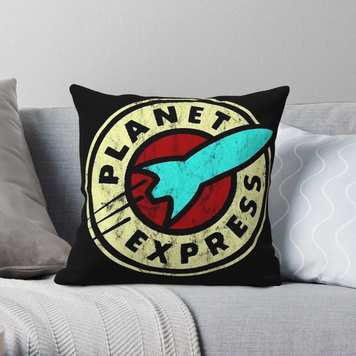 Planet Express Square Pillowcase Polyester Linen Velvet Pattern Zip Decor Pillow Case Sofa Seater Cushion Cover 18