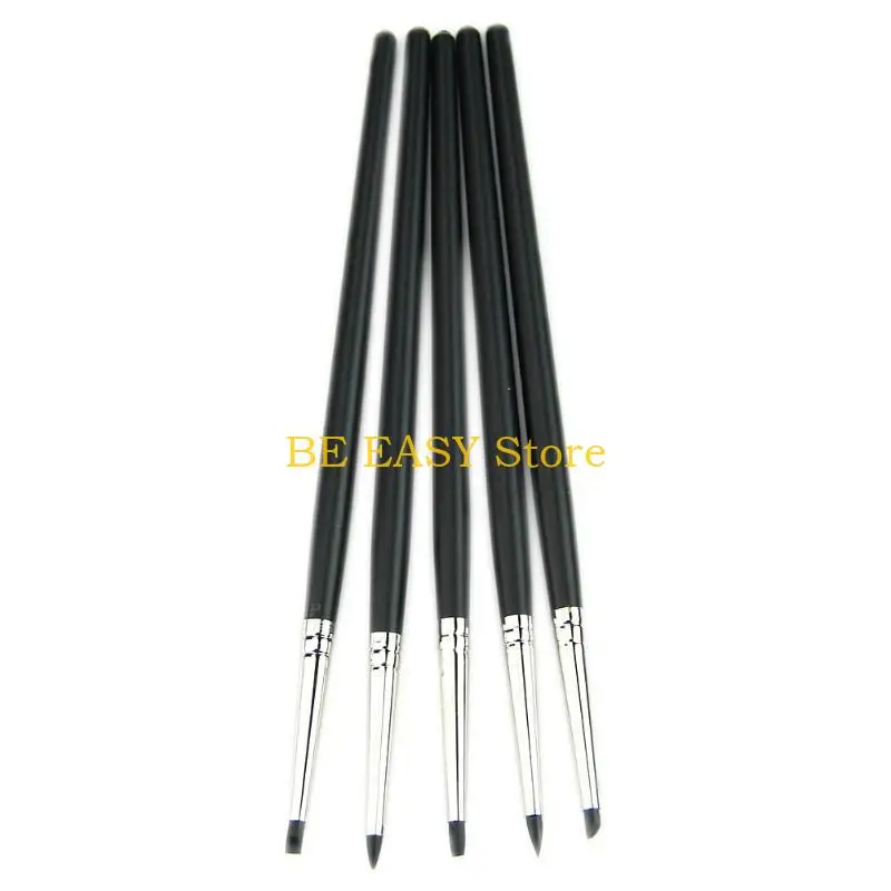 E28F Set of 5pcs Silicone Rubber Shapers Sculpting Modelling Tools
