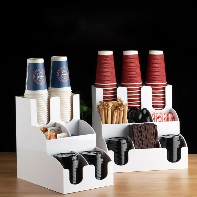 Acrylic Display Stand Milk Tea Shop Multi-layer Cup Holder Efficiency Enhancer Shop Presentation Rack and Organizational Shelf