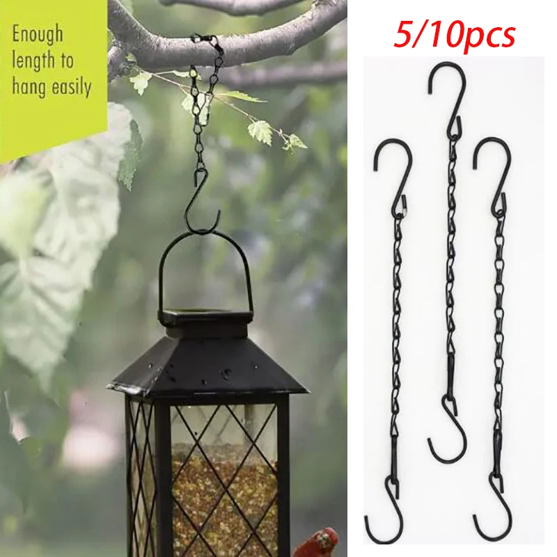 

5/10pcs Iron Plant Hanging Chains With S-Hooks Multipurpose Chain Hangers For Bird Feeders Lanterns Flower Basket Decorations