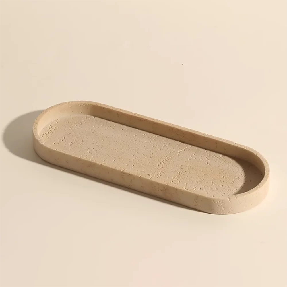 Moon Surface Rectangular Cement Tray Silicone Mold, Unique Texture DIY Gypsum Jesmonite /Concrete, Home Decor Plate Mold