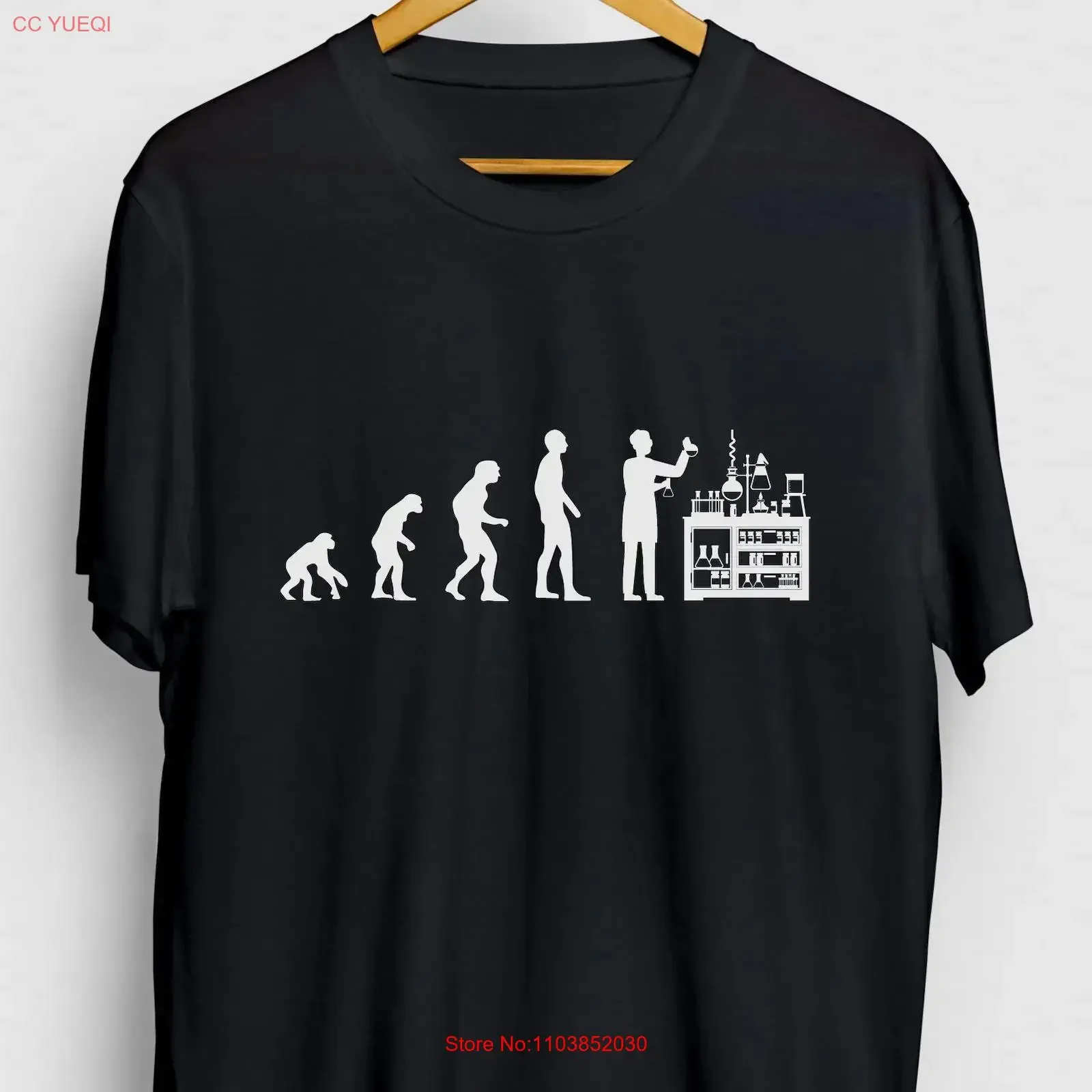 T-shirt drôle pour étudiant en sciences, professeur, chimiste, évolution, vintage, lavé, respirant, vêtements de créateur