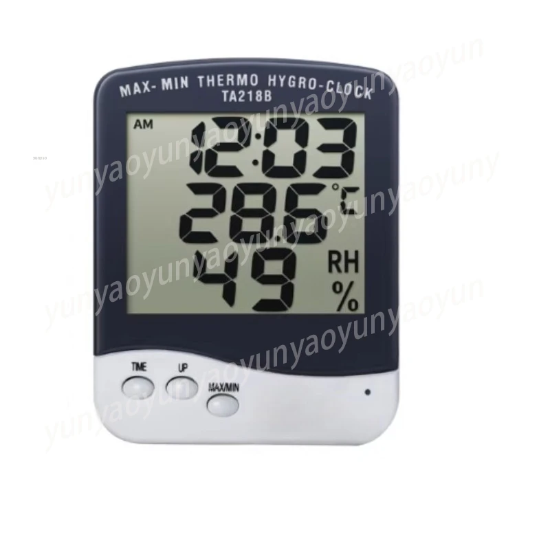 218B Thermohygrometer Electronic Digital Display Industrial High Precision Home Office Desktop Wireless/With Cable Time