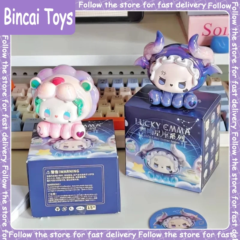 Echte Lucky Emma Hey Zodiac Series Mini Blind Box, exquisite und interessante Spielzeuge, niedliches, bestes Geschenk, trendige Sammelfiguren