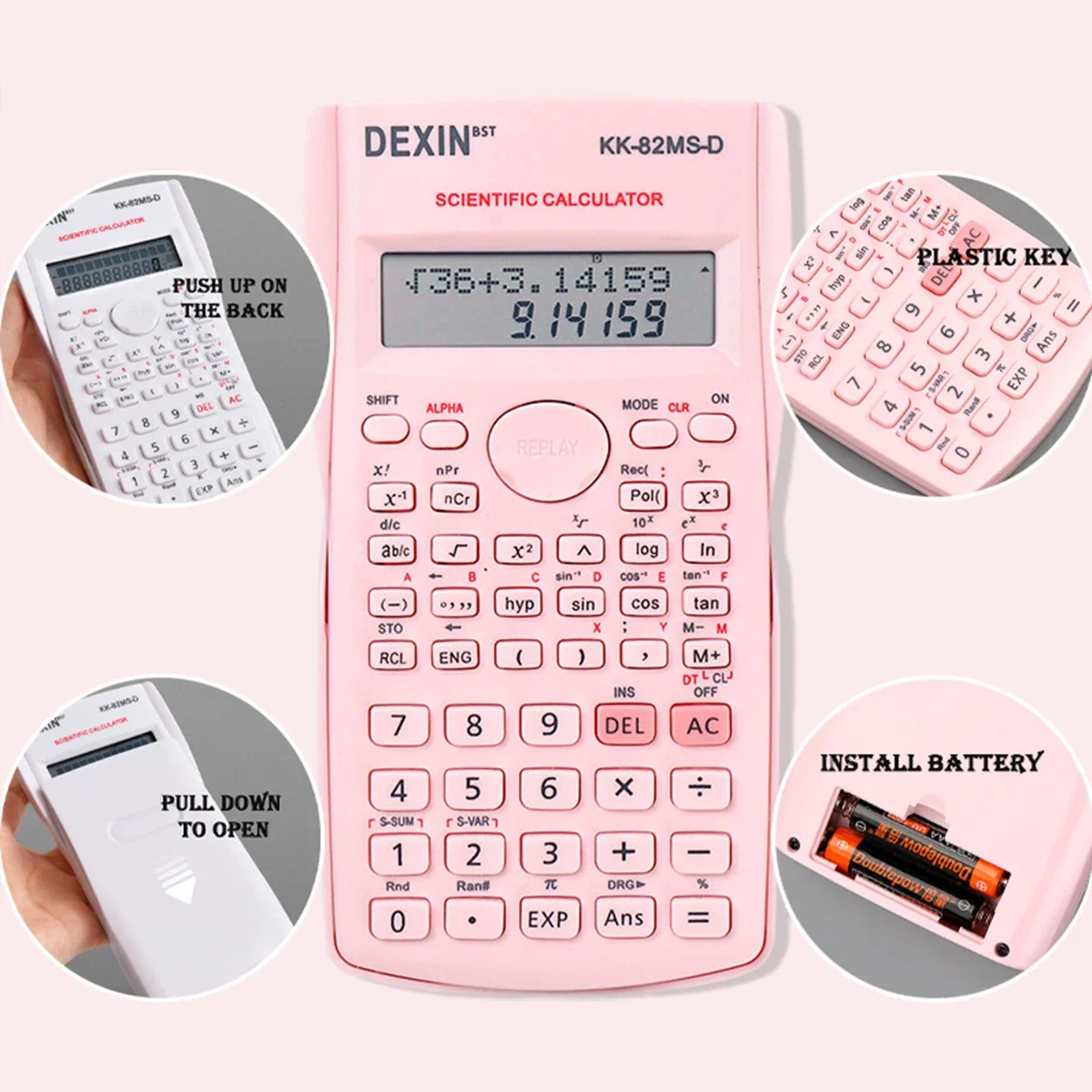 Scientific Digital Calculator Multifunctional Portable Exam Special Solid Color School Office Supplies Student Stationery