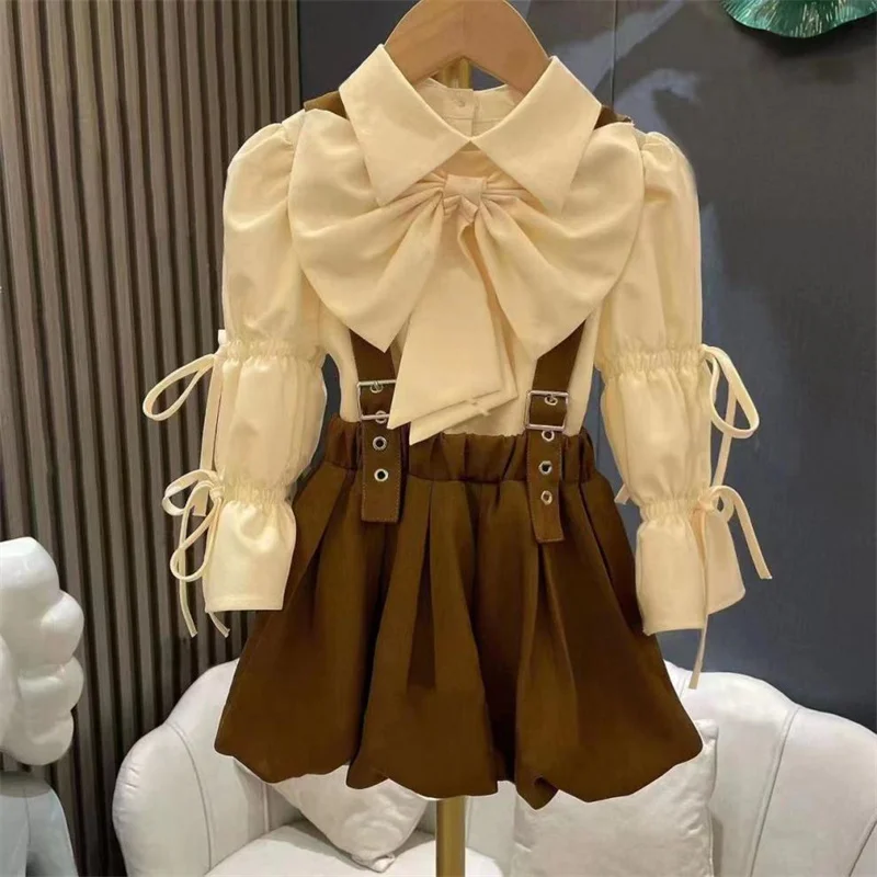 

2025 Bow Spring Autumn Shirts Cotton Outwear Outdoor Toddler Children's Clothing Girls Baby's Kids Blouse Coat Jacket Outwear