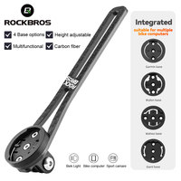 ROCKBROS Bicycle Computer Mount Carbon Fiber For Garmin GIS Bryton GoPro Camera Rockbros Light Stand Mount Extension Bracket