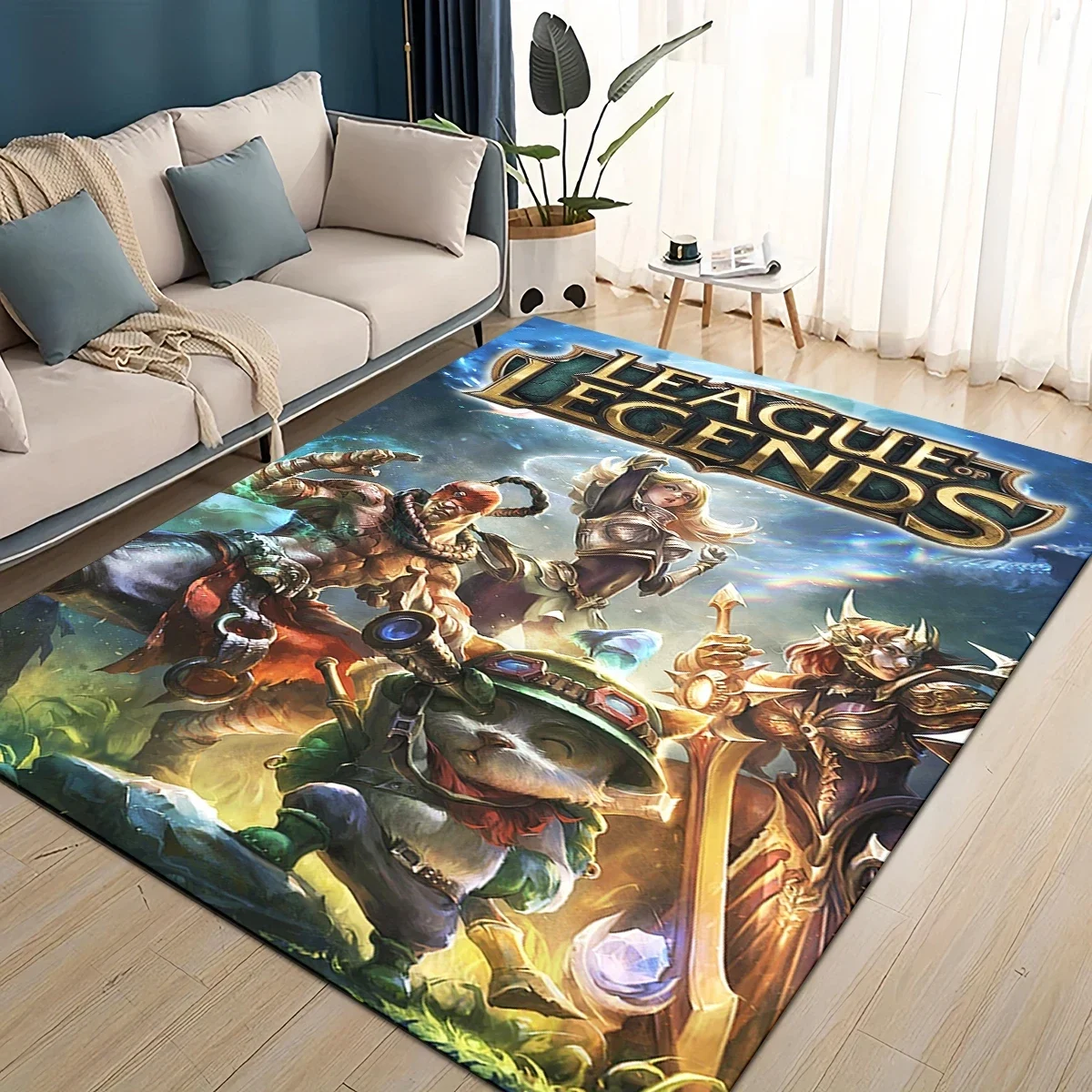 سجادة لعبة LOL Jinx League of Legends الجديدة لعام 2025 لغرفة المعيشة وغرفة النوم وديكور أريكة المنزل ، سجادة أرضية مضادة للانزلاق للأطفال