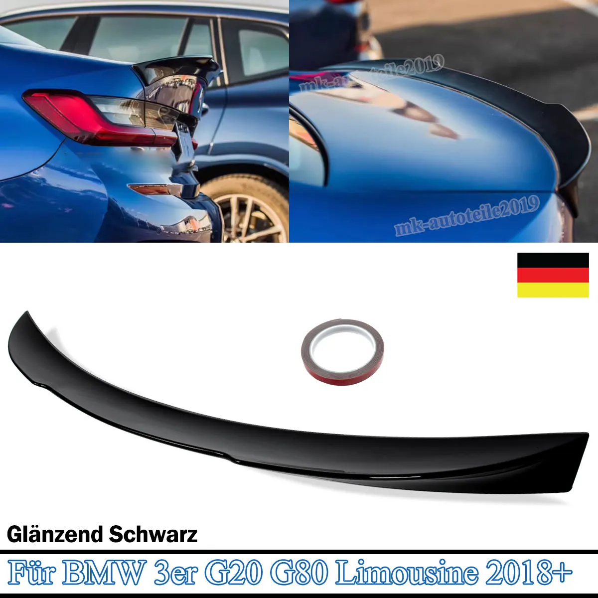 

for BMW 3 Series G20 G28 Car Rear Trunk Boot Lip Spoiler Wing 330i M340i 2019 2021 2022 AC Style Body Kit Accessories