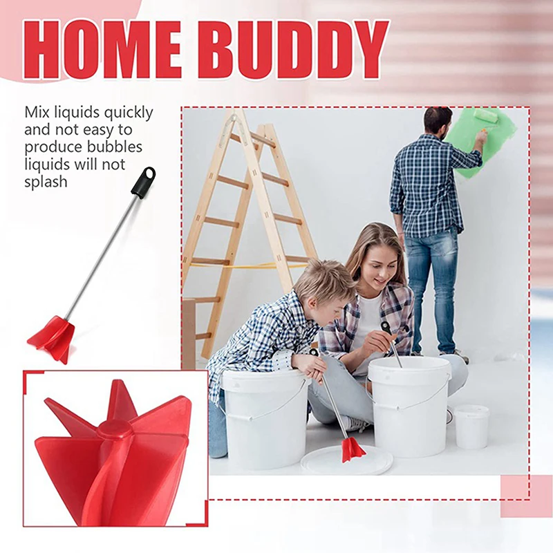1PC Mud Grouting Mixer, Hex Shaft Paint Stirrer, Electric Drill Mortar Agitator Tool
