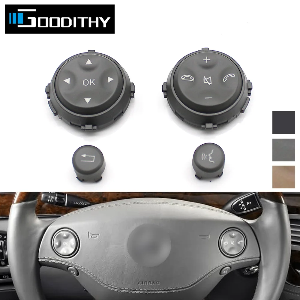 

Car Steering Wheel Multi-Function Switch Pull Buttons Kit Replacement For Mercedes Benz W221 W216 S CL CLASS S280 S300 2006-2009