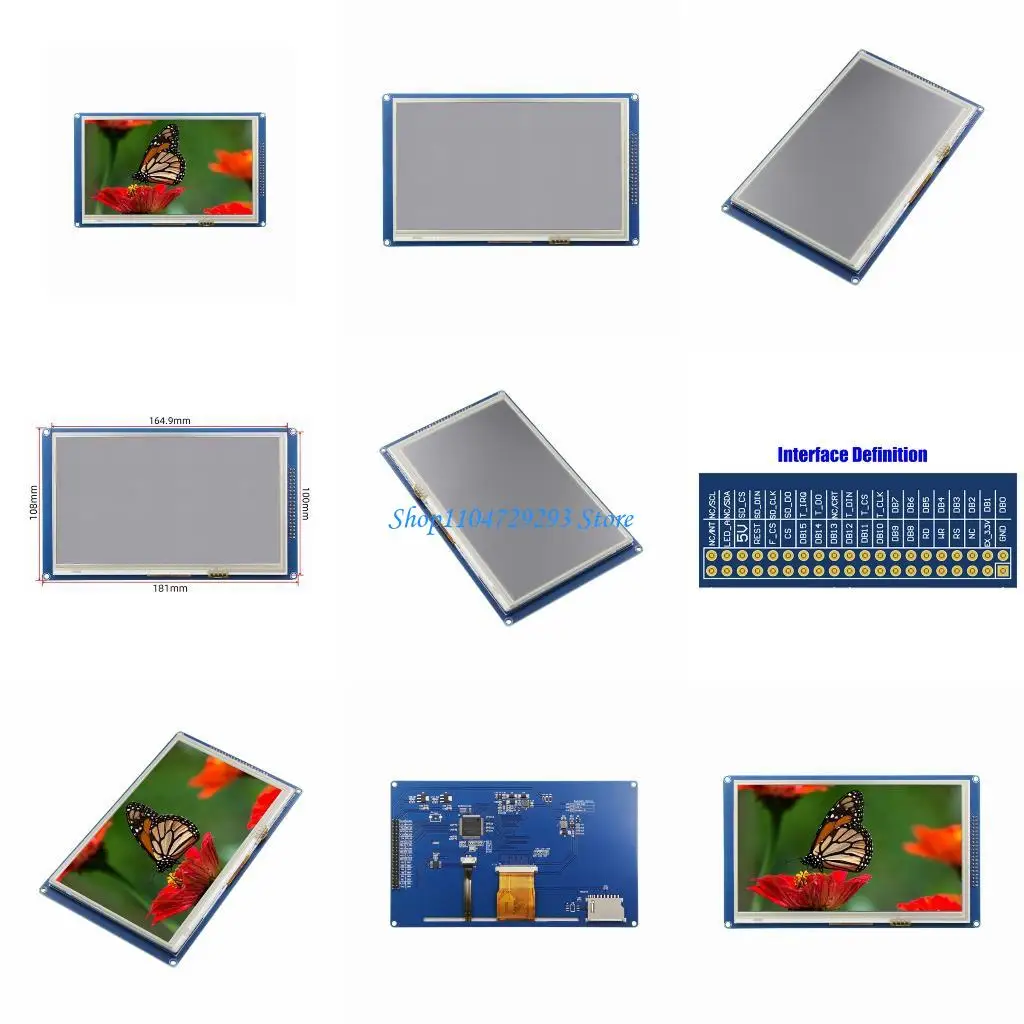 

Y2GD 800x480 RGB565 Display LCD Touch Panel 16Bit Connection Industrial Control Display