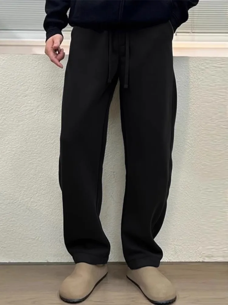 

Bla Slim Fit Casual Pants Men Autumn Winter Fce Wide Leg Trousers Ele Straight Legged Trousers Polyester Fiber