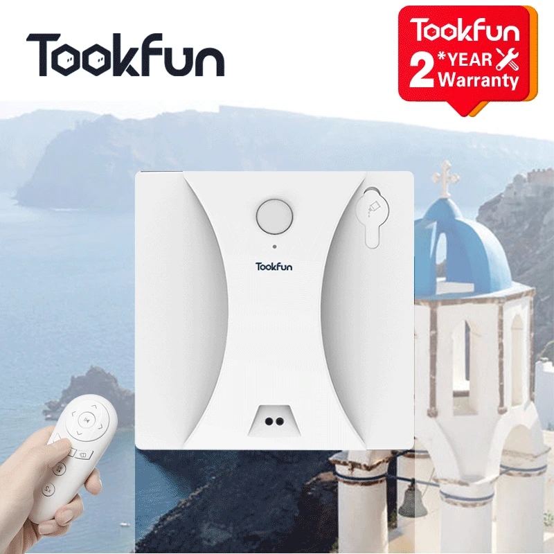 TOOKFUN-Robot aspirador eléctrico W1 para el hogar, limpieza automática de ventanas, Planificación inteligente, segura y rápida, novedad de 2024