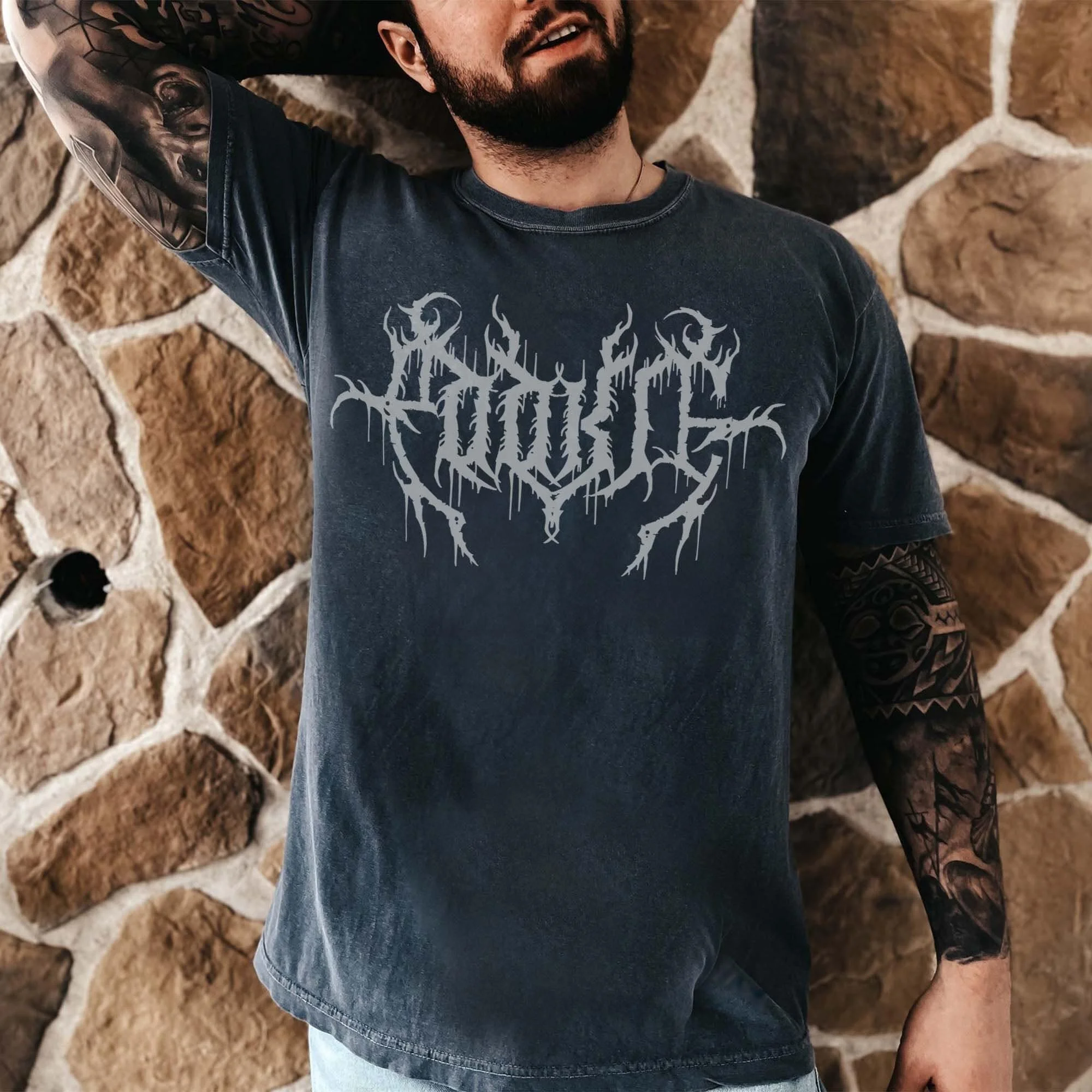 Pookie T Shirt Heavy Metal for Men and Women Funny Death Gothic Font Clothes