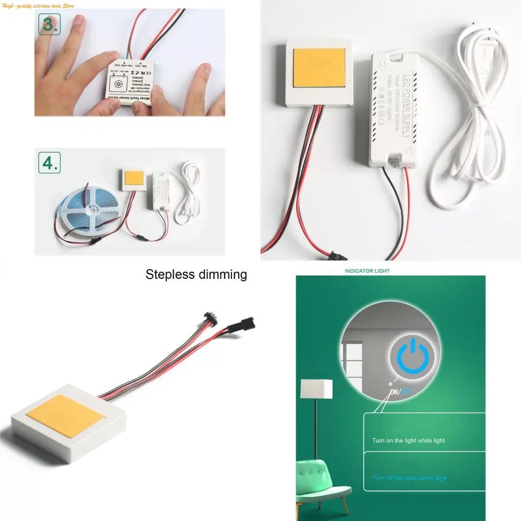 

203F Зеркальный свет, изолированный для сенсорного переключателя для энергетических ламп световые трубки светодиоды12