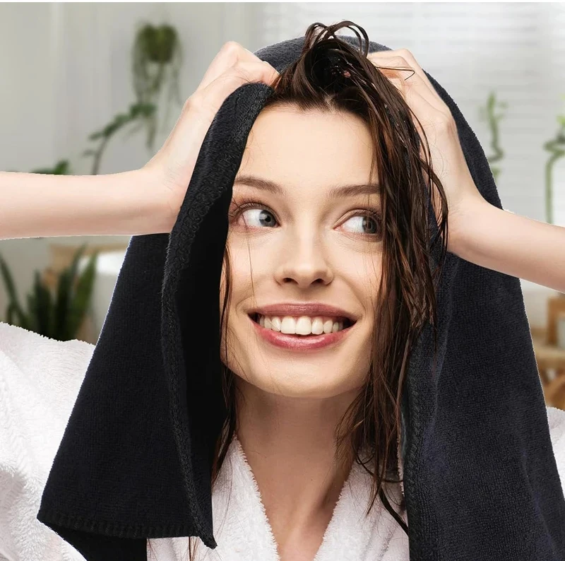 5/2 Stück Mikrofaser-Salonhandtücher, große Salonhandtücher, Spa-Badewanne, Haartrocknungstuch für Friseur, Mikrofaser-Haartuch – Detail 7