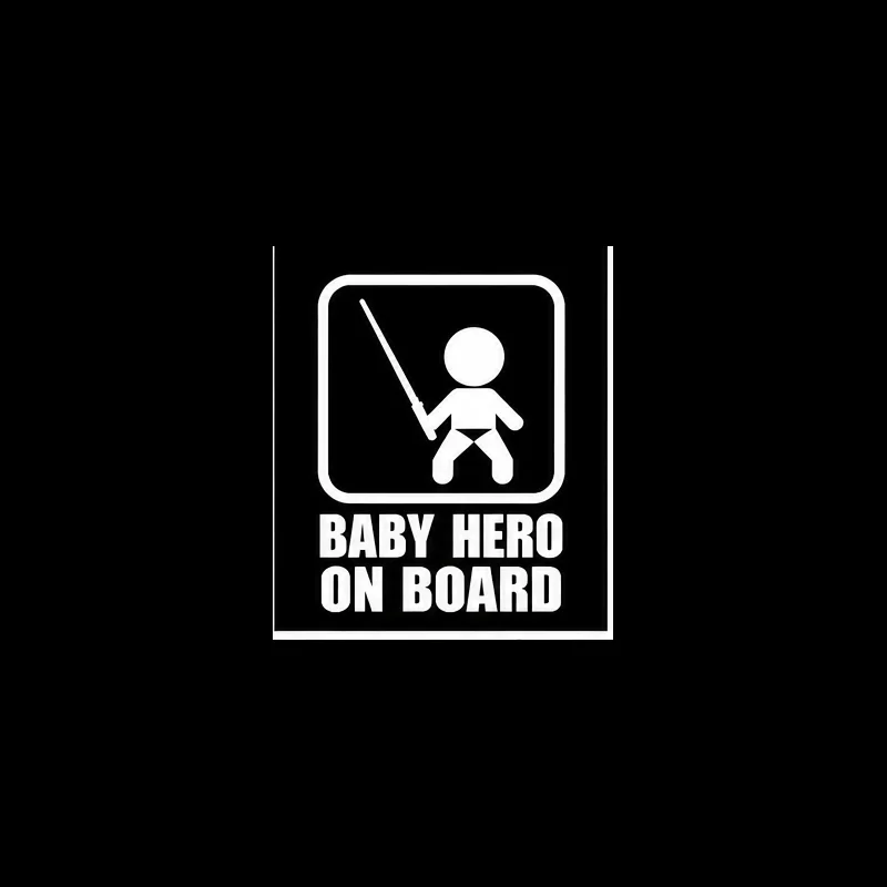 Car Sticker BBaby Hero On Board Car Decal Sticker 15cm Waterproof Vinyl Child Safety Auto Window Body SUV Sedan Decoration