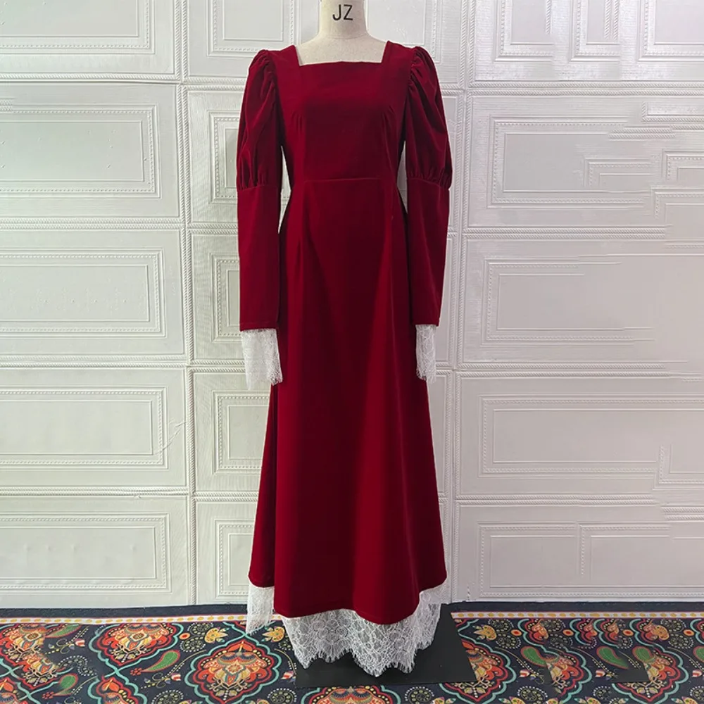 Eid abito marocchino musulmano per le donne Abaya Jalabiya abiti da festa con ricamo di piume Dubai Abaya caftano Islam abiti abito arabo