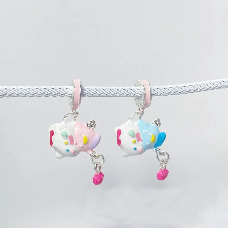 Novo miniso moda sanrio kt gato charme contas adequadas para pulseiras femininas originais jóias acessórios presentes