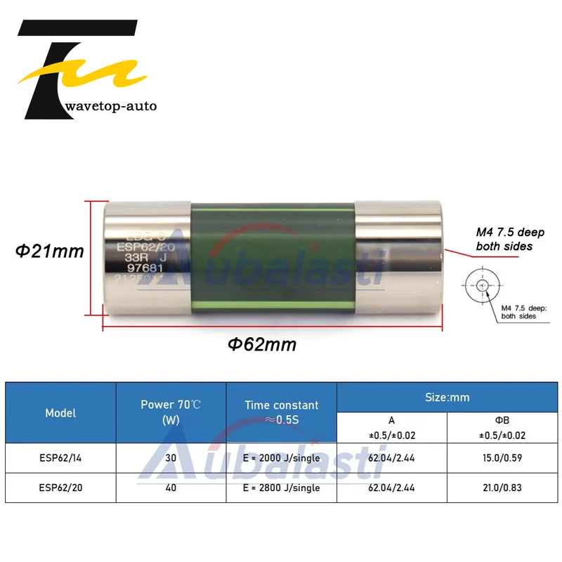 Original Inverter Buffer Resistance EBG ESP62/20 15R 33R 40R 50R 100R J Power Resistor