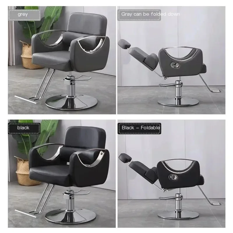 Cadeira Profissional para Barbeiro, Cadeira de Maquiagem, Tatuagem, Shampoo, Cabeleireiro, Luxury Swivel Chaise, Móveis para Barbearia