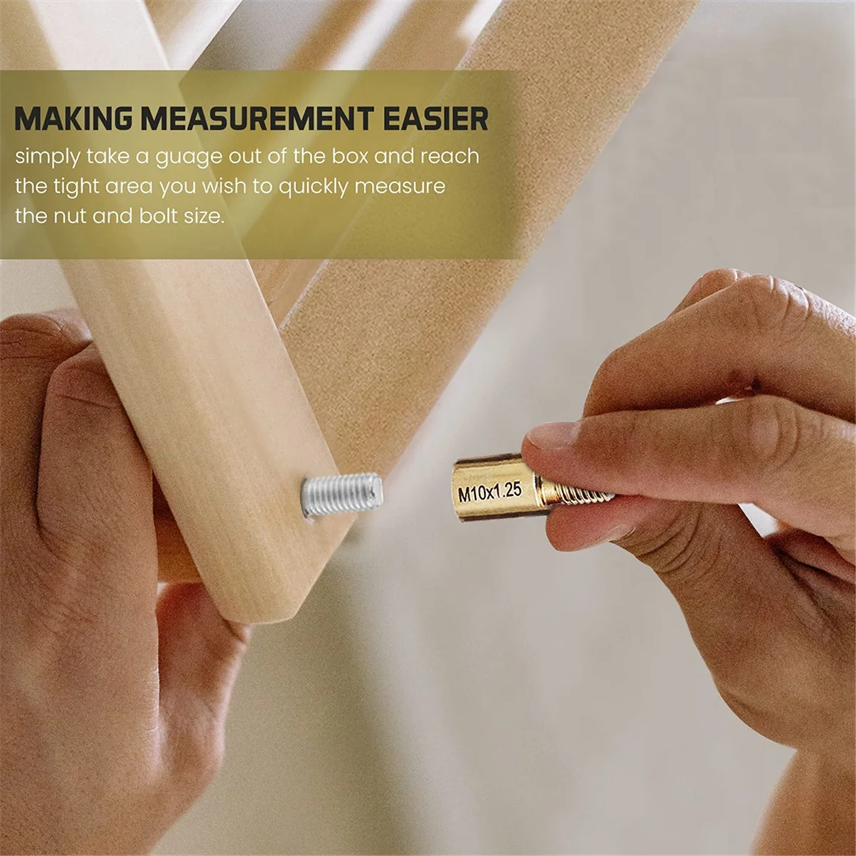 Bolt Size and Thread Gauge- Thread Pitch Gauge- Nut and Bolt Thread Checker- 26 Male/Female Thread Identifier Gauges