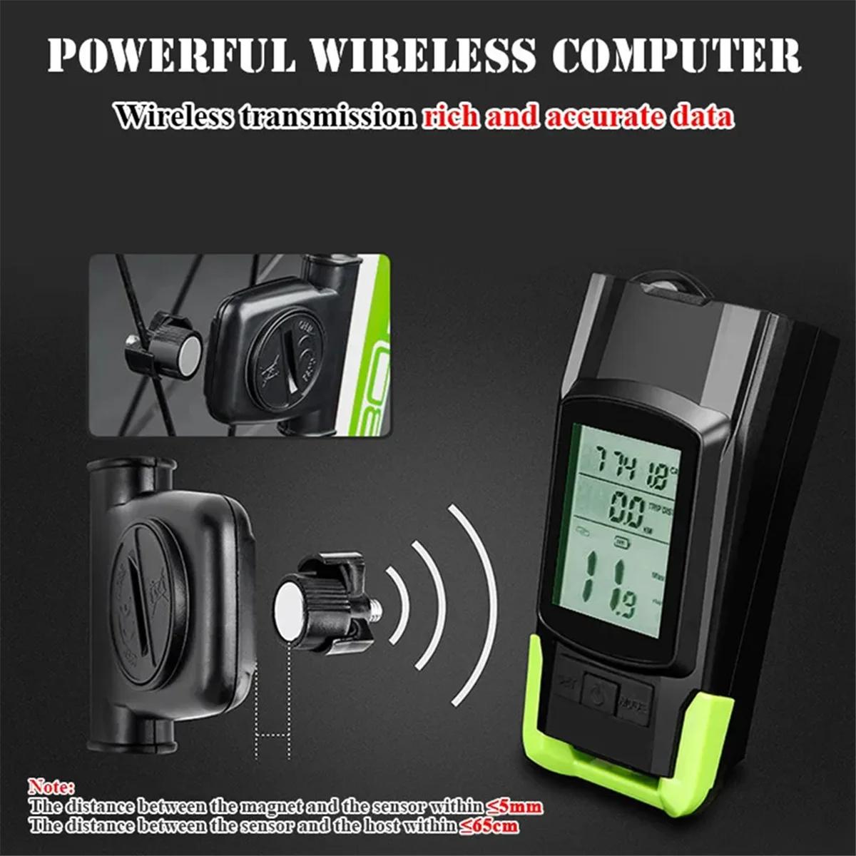 N18R 3 in 1 Lampada per bici da ciclismo Computer da bicicletta 120DB Campane per clacson per bici Torcia anteriore - Tachimetro per bici da strada Blu