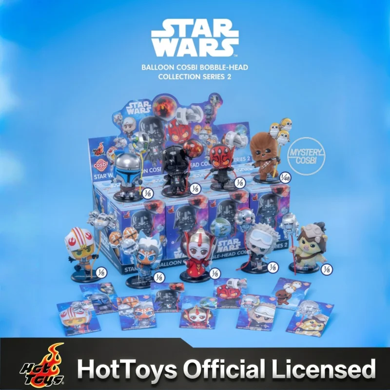 

Authentic Hot Toys Star Wars Balloon Series Vol.2 Cosbi Blind Box Bobble Head Desktop Ornament Mini Collection Doll Gift