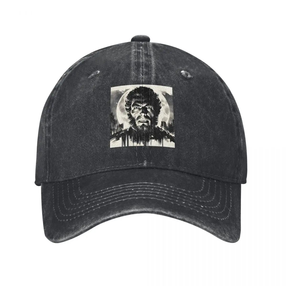 Wolf Man Horror Film HD 2 Print Baseball Cap Couple Women Design Trucker Hat Summer Fashion Hunting Camping Baseball Caps