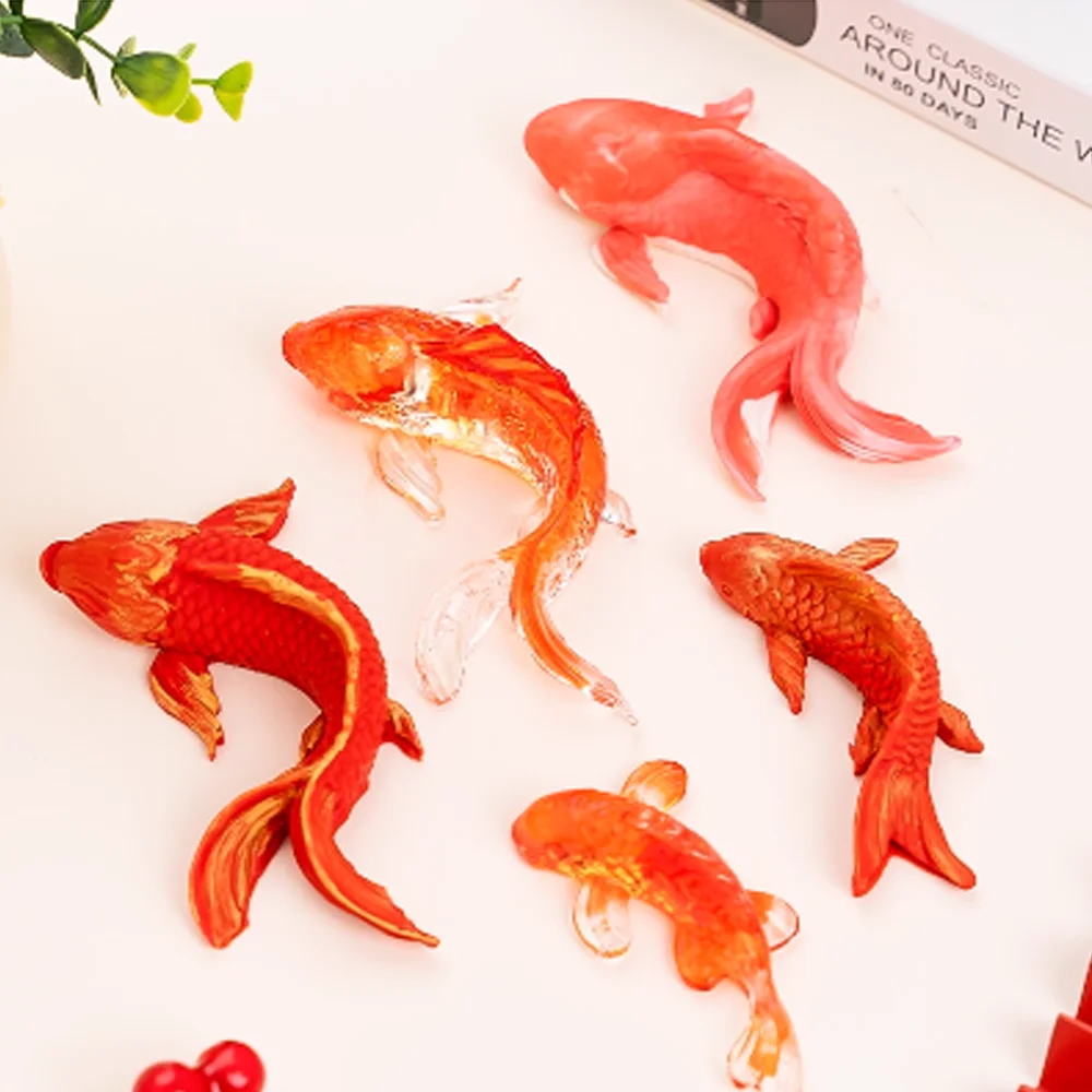 Large,Small Koi Fish Silicone Mold Chinese Style Goldfish Fondant Mold Gum Paste,Fondant,Clay Mold DIY Hand Craft