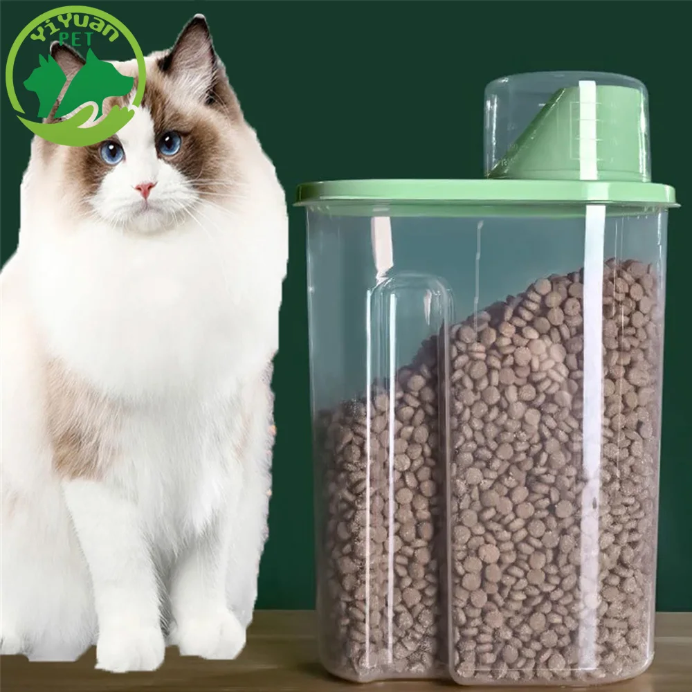 

Cat Food Bucket Pet Can Storage Room Dog Snack Storage Tool Two Types Of Food Storage Boxes Pet Feed Container Supplies