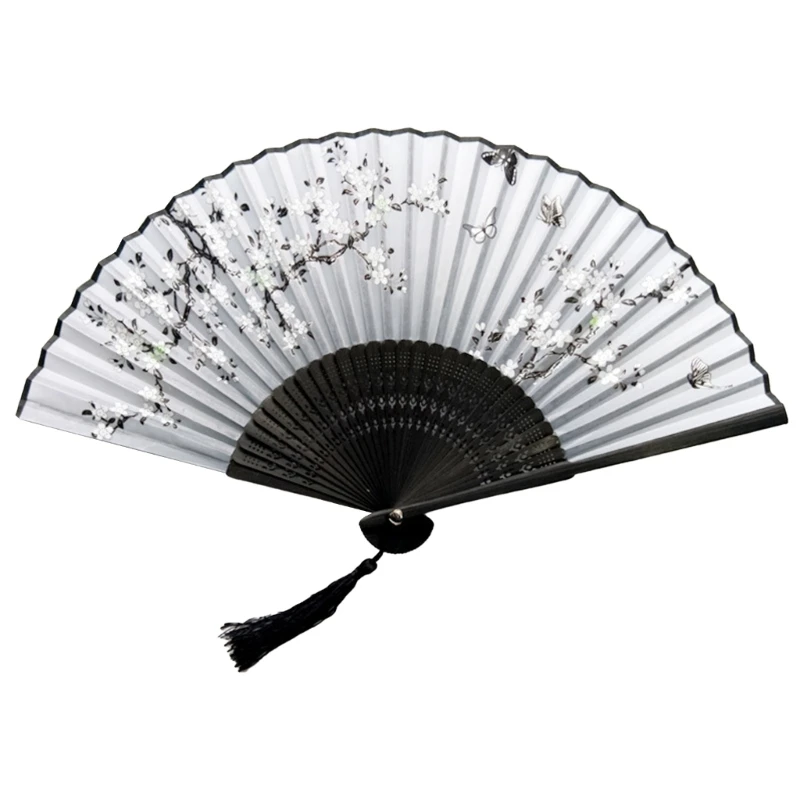 Elegant Flower Hand Fan Foldable Dance Gift Music Festival Performances Wedding