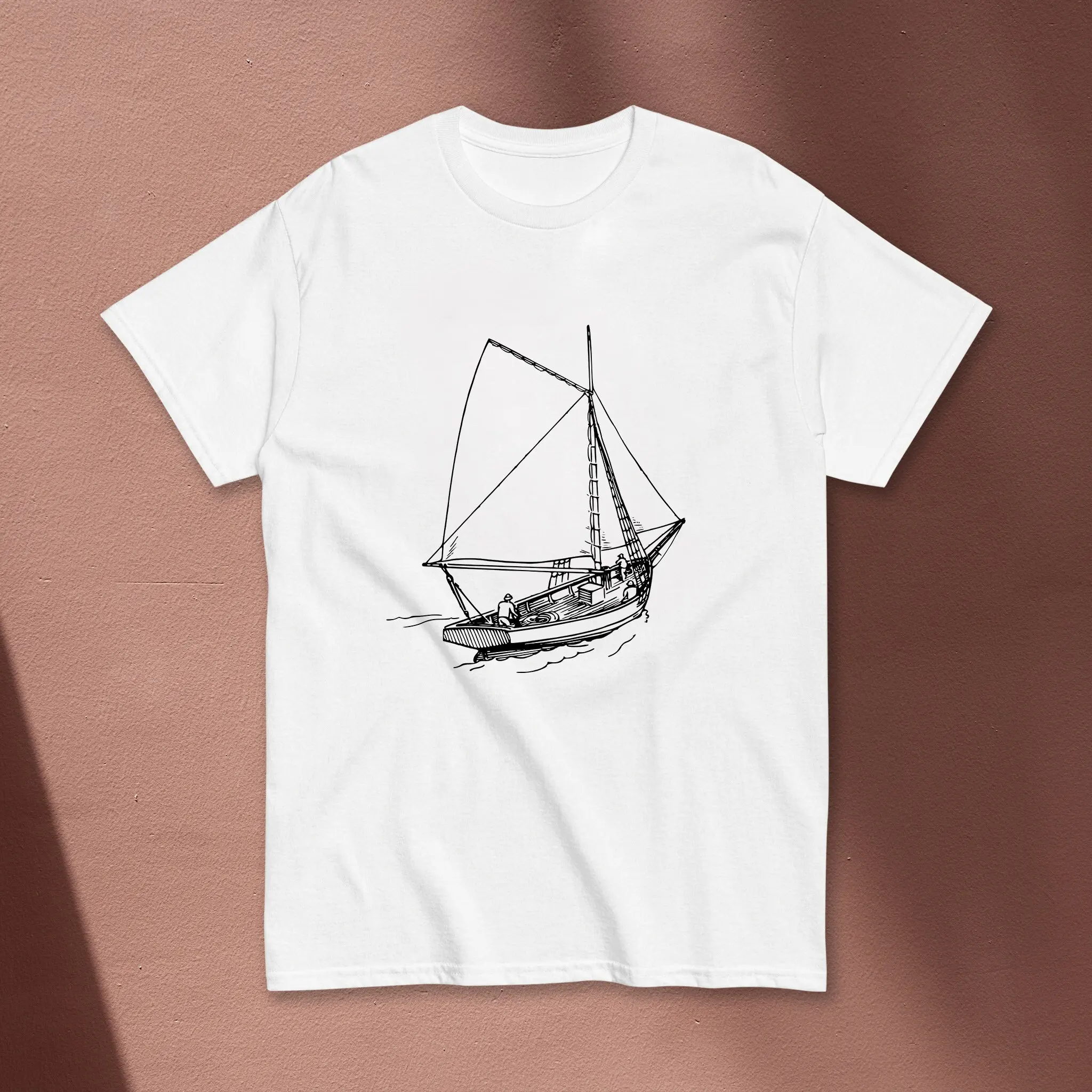 Minimalist Vintage Yacht T Shirt For Men And Women Nautical Seaman Classic Maritime Retro Sailing Stylish