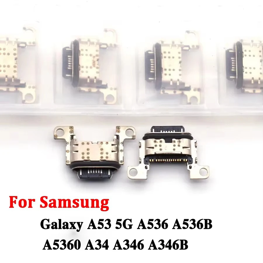 10Pcs Charging Dock Port USB Charger Connector For Samsung Galaxy A53 5G A536 A536B A5360 A34 A346 A346B Type C Contact Plug